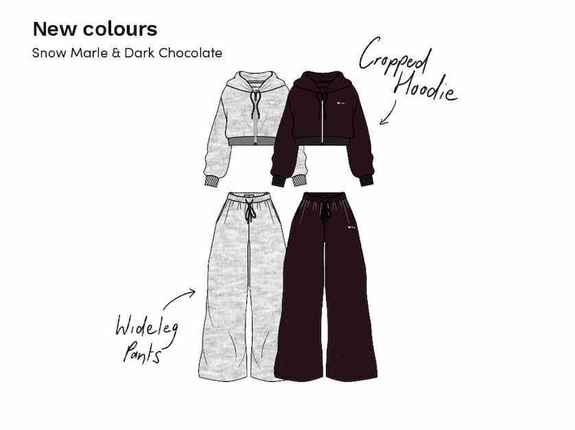 New colours - Dark Chocolate & Snow Marle