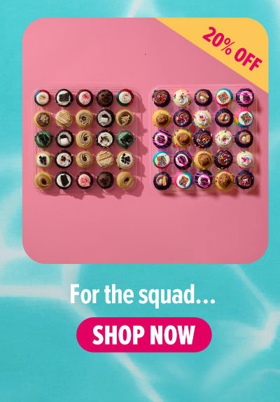 For the squad! Take 20% off our all the flavors cupcake 50-pack now.