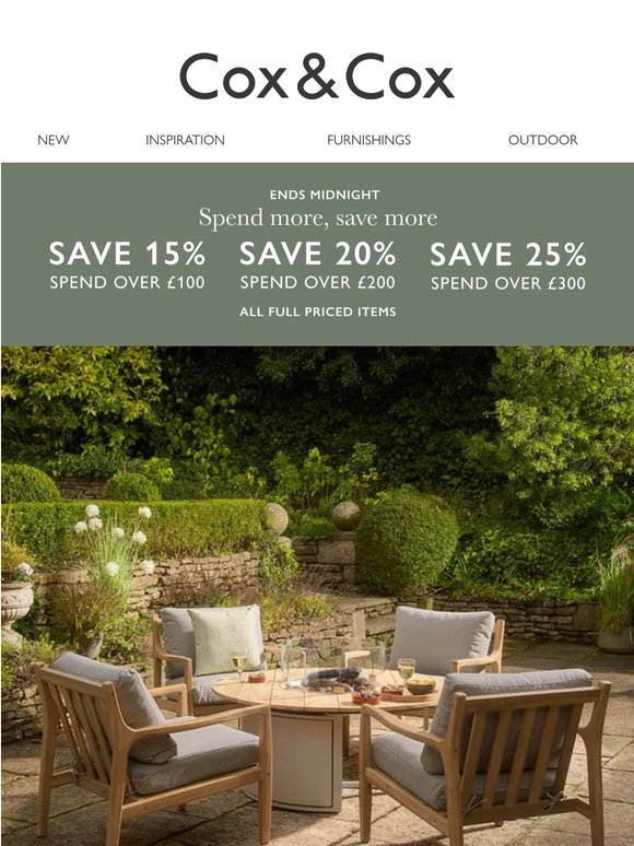 Hurry - up to 25% OFF ends midnight!