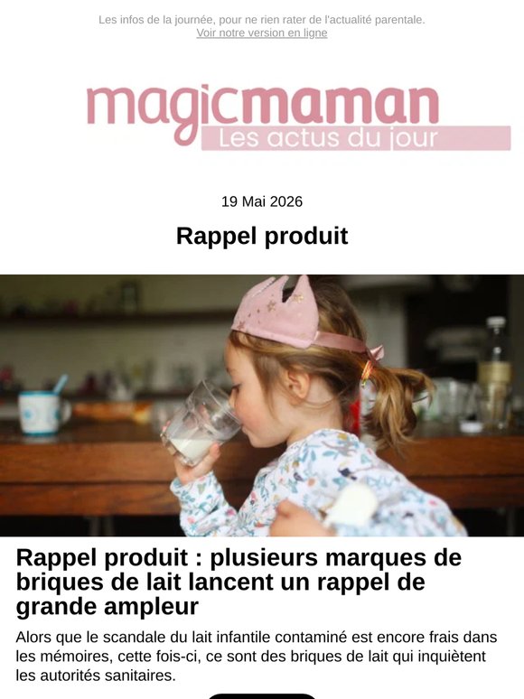 Rappel produit : plusieurs marques de briques de lait lancent un rappel de grande ampleur