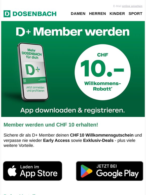 CHF 10 für dich, — 🎁