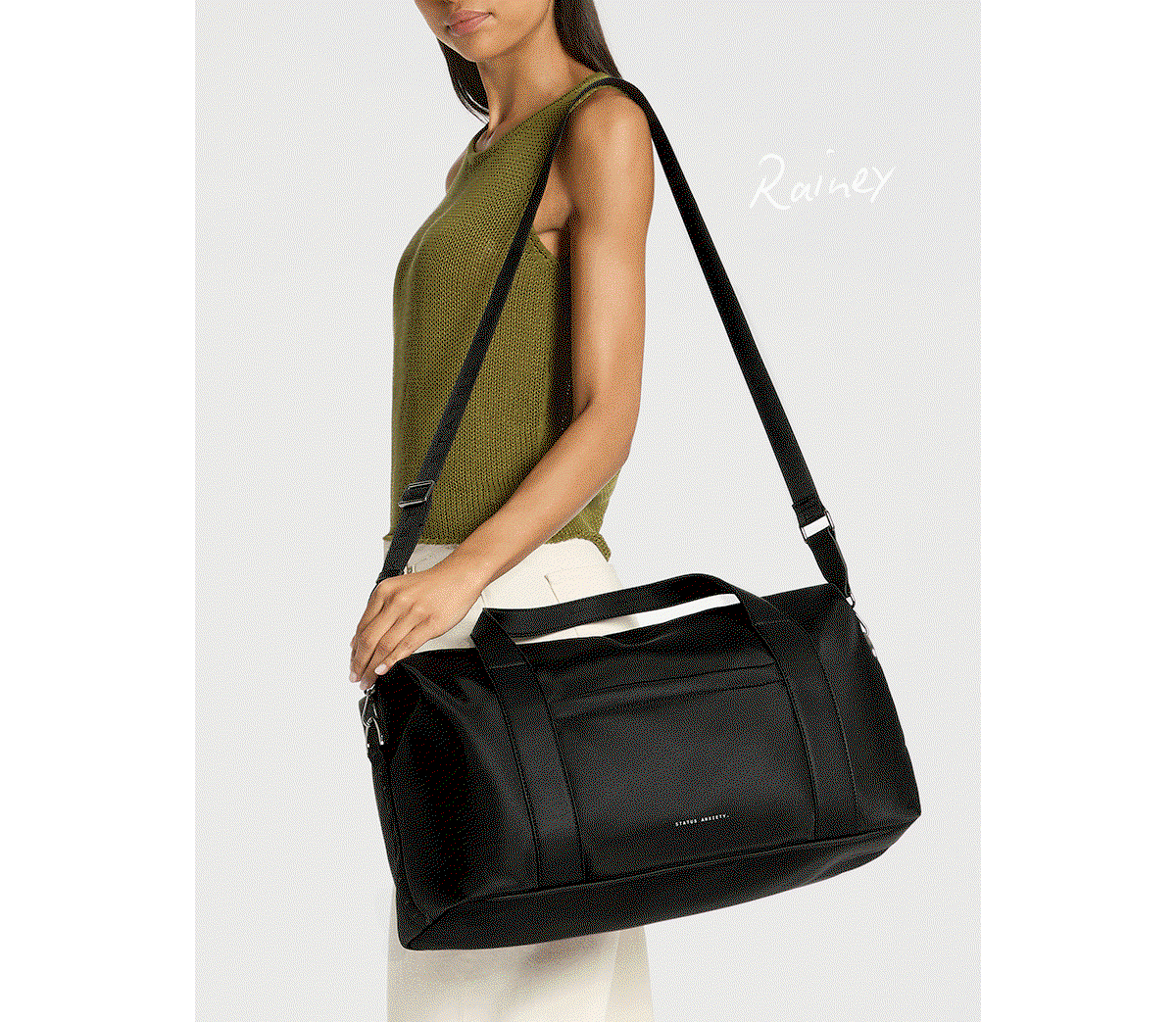New Status Anxiety Recycled Collection- 'Rainey' Bag in Black