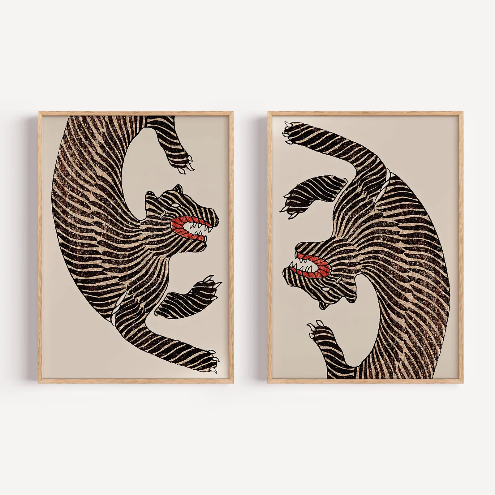 Image of 2x Japanese Tiger Art Prints