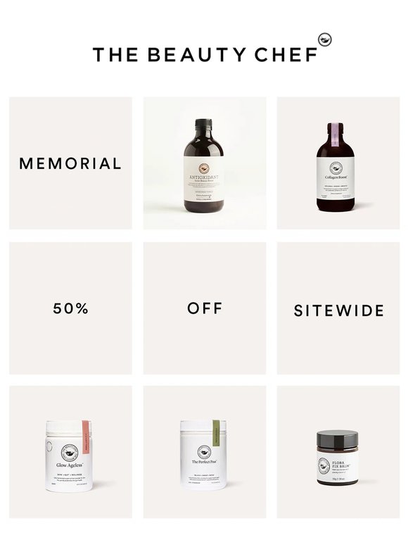 Memorial Day Sale: 50% off sitewide
