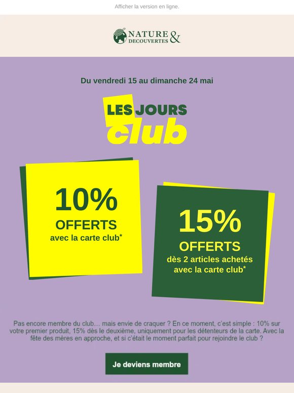 Avez-vous profité de votre offre ?