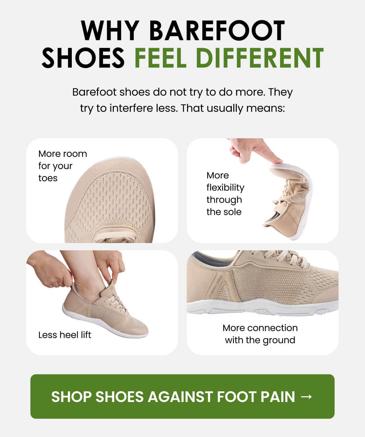 Why barefoot shoes feel different