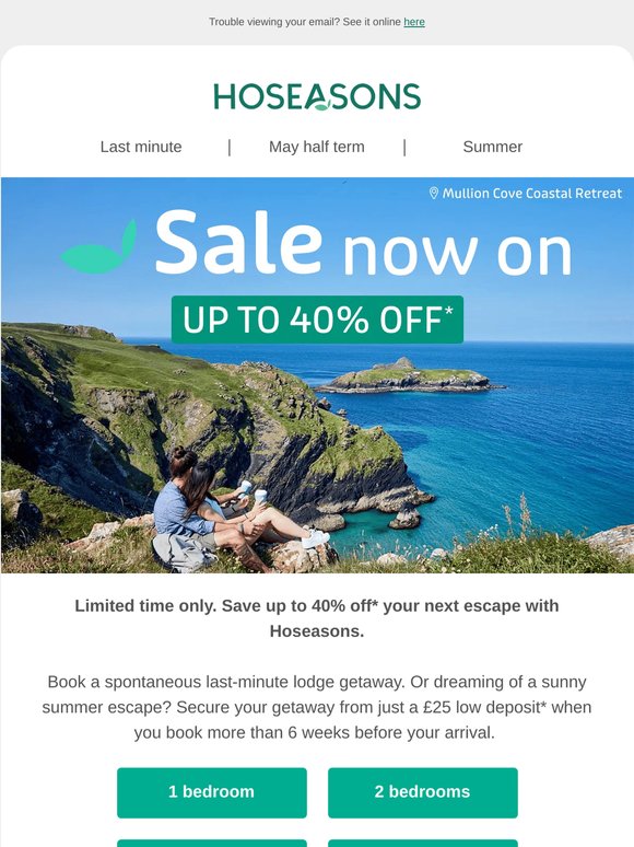 Sale now on... save up to 40% off*