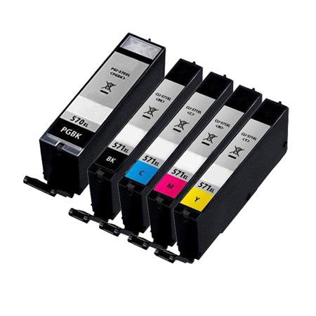 Image of 999inks Compatible Multipack Canon PGI-570XLPGB and CLI-571XLBK/C/M/Y 1 Full Set Inkjet Printer Cartridges