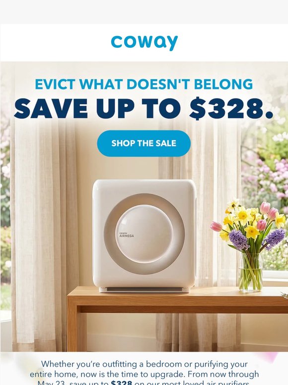 Up to $328 Off Airmegas for all spaces.