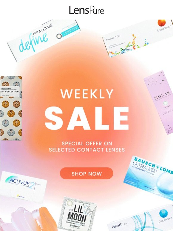 LensPure New Weekly Deals on Popular Contact Lenses⭐