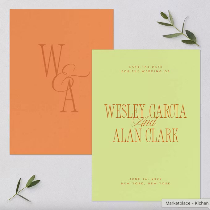 Hollywood Type Save the Date Cards