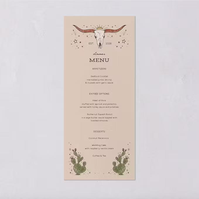 Southwestern Nouveau Menus