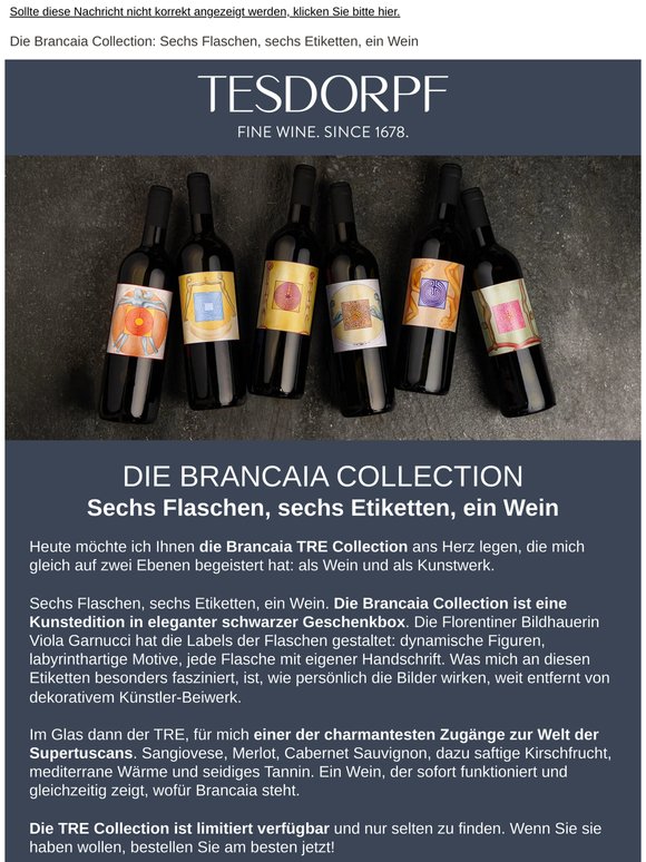 Rar und limitiert: Die Brancaia TRE Collection