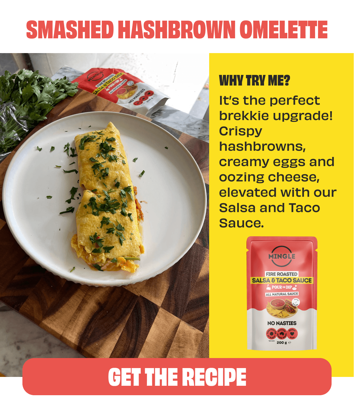 Smashed Hashbrown Omlette