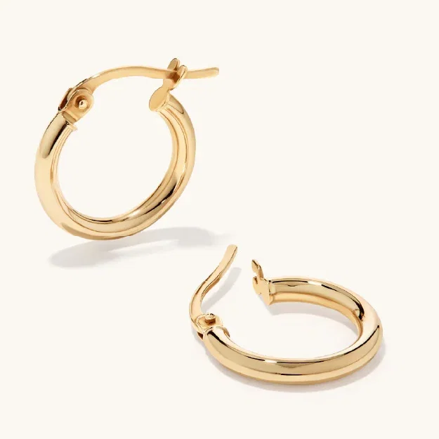 Hoop Earrings in 9kt Yellow Bonded Gold