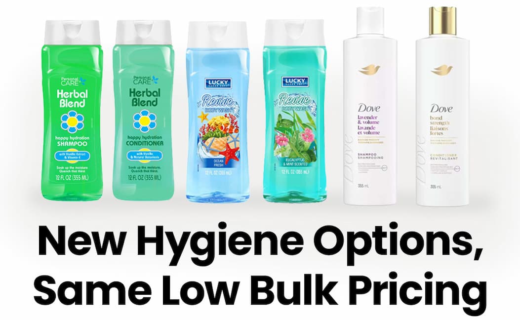 New hygiene options, same low bulk price.