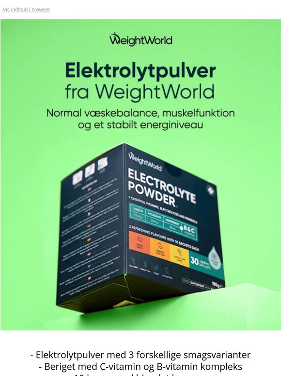 Naturlig hjælp til væskebalancen med elektrolytter