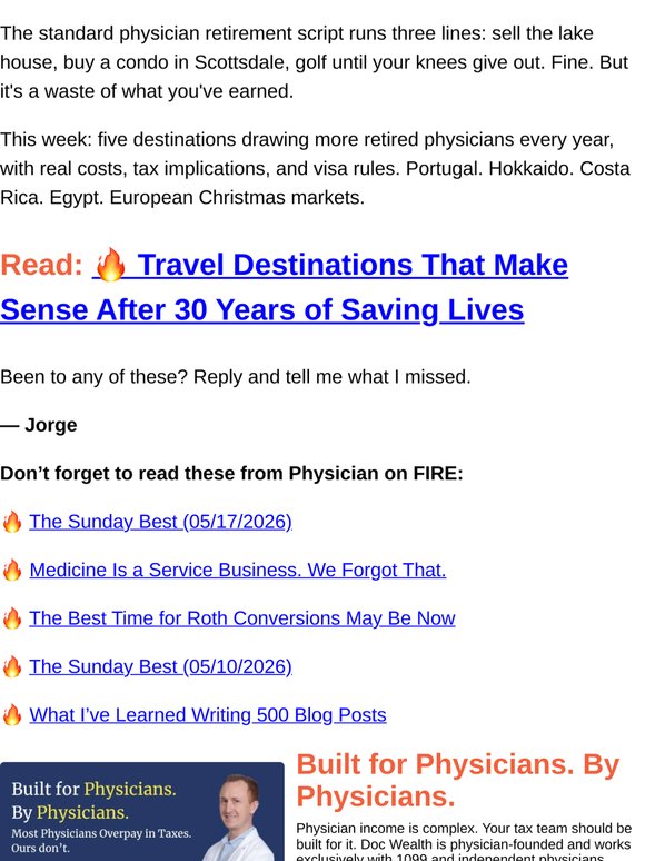 🔥 Where to travel after 30 years of medicine