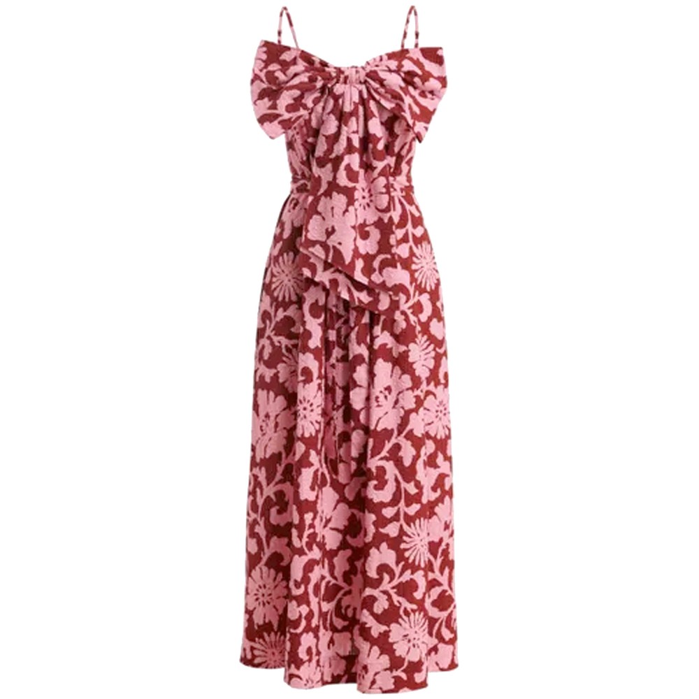 Image of Johnson Bow Maxi Dress - Faded Plum