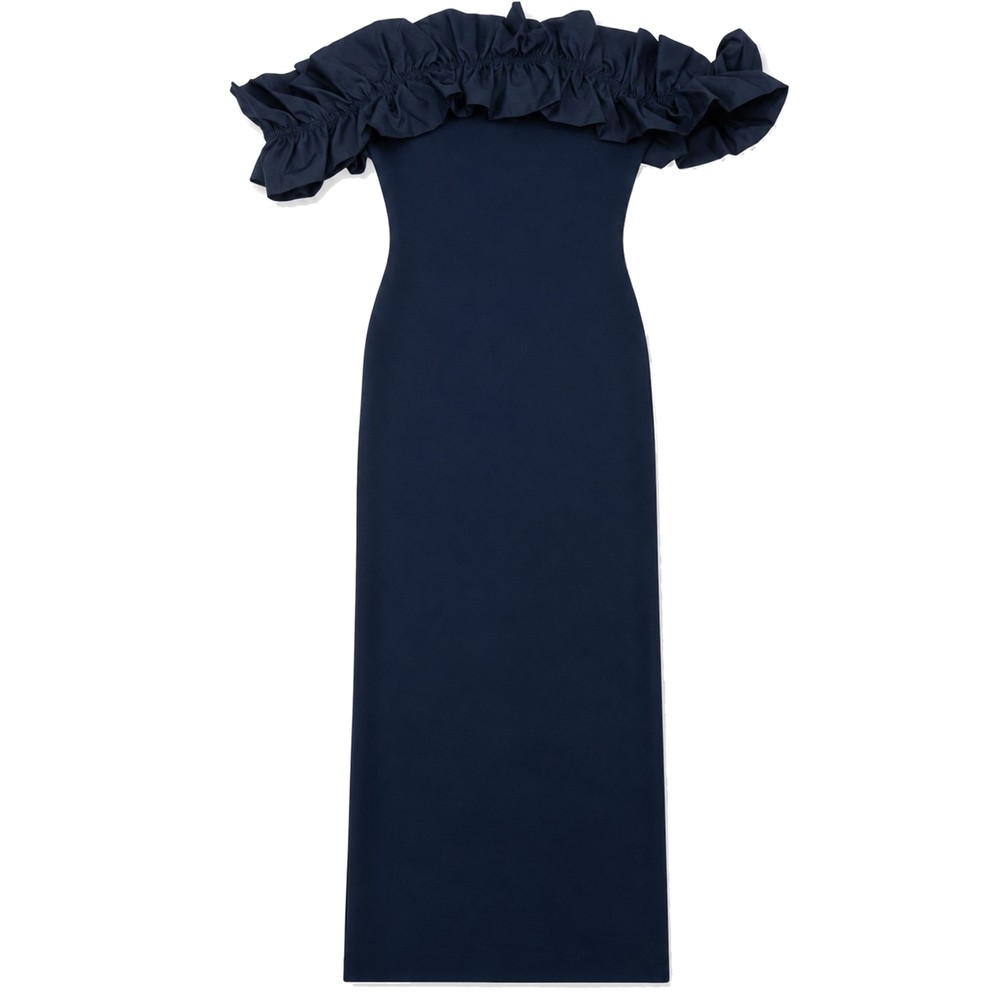 Image of Joynomi Ruffle Dress - Patriot-Blue