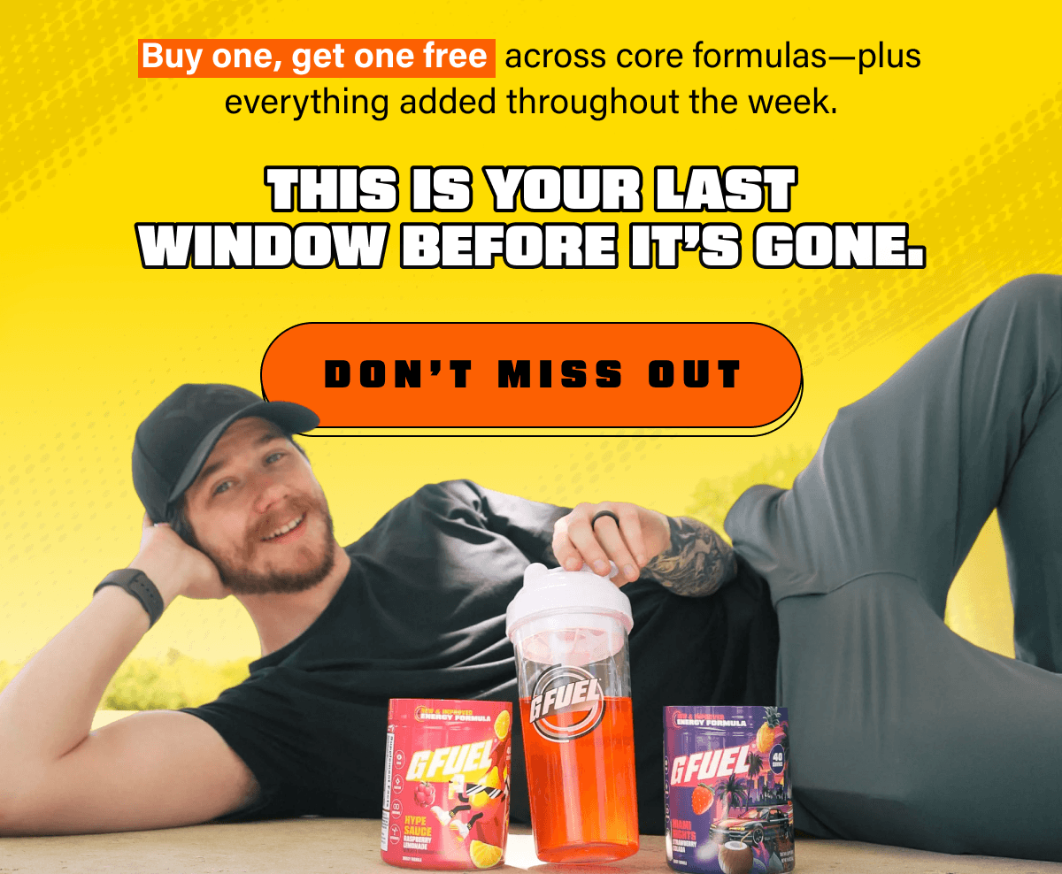 Buy one, get one free  across core formulas—plus everything added throughout the week.