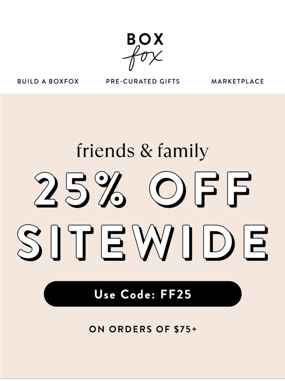 TODAY! 25% OFF SITEWIDE