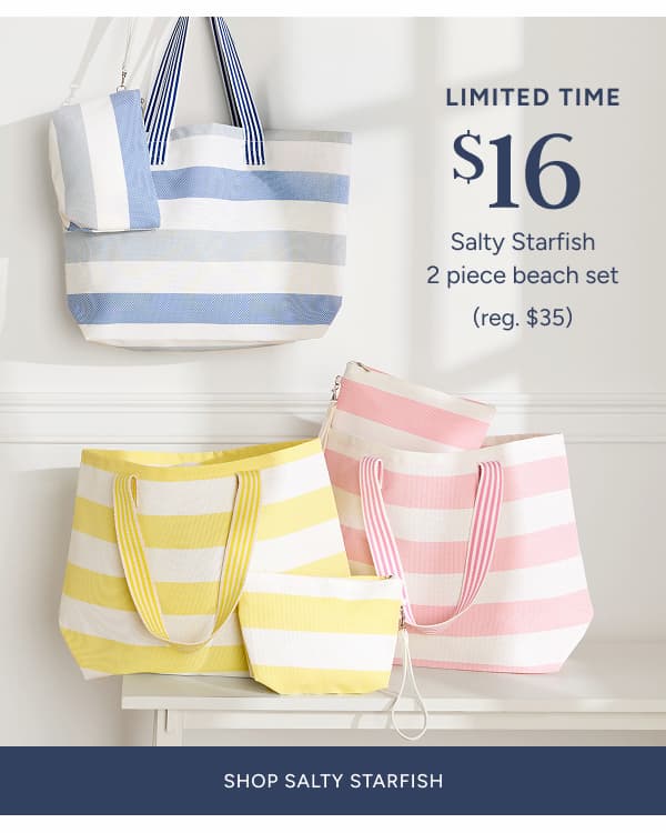 Limited time $16 Salty Starfish 2 piece beach set (Reg. $35)