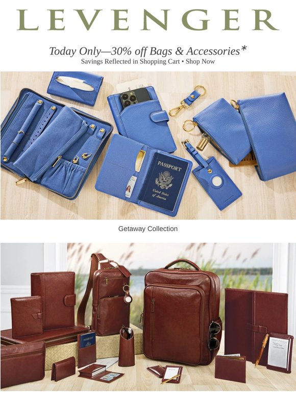 30% off Our Premium Leather. Today Only.