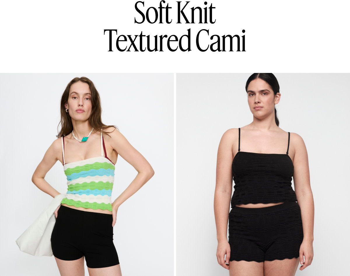Soft knit textured cami
