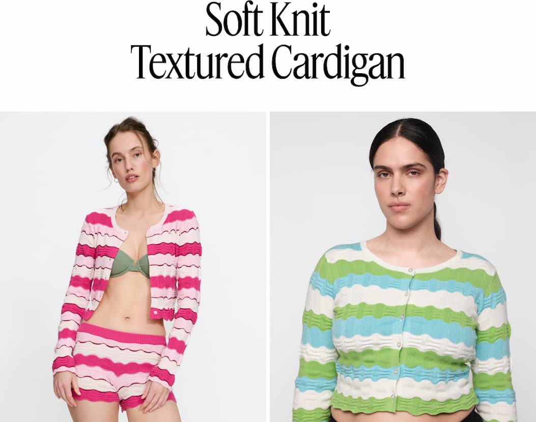 Soft knit textured cardigan