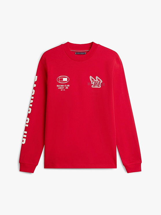 Jersey-Langarmshirt mit Grafik