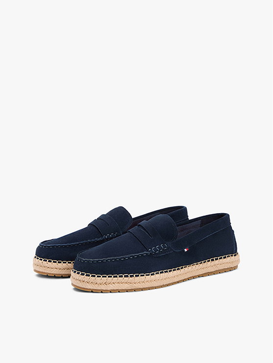 Veloursleder-Espadrille mit flexibler Sohle