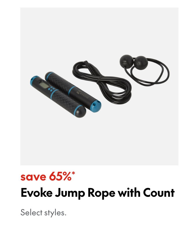 Evoke Jump Rope With Count. Save 65%