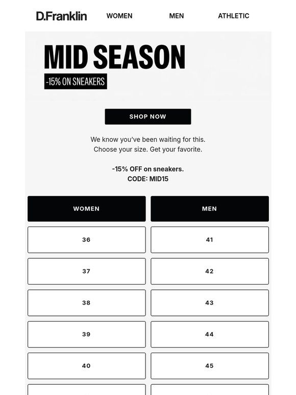 🚨 Your size = -15% OFF