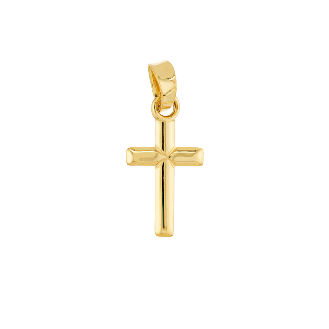 Yellow Gold Mini Cross Charm