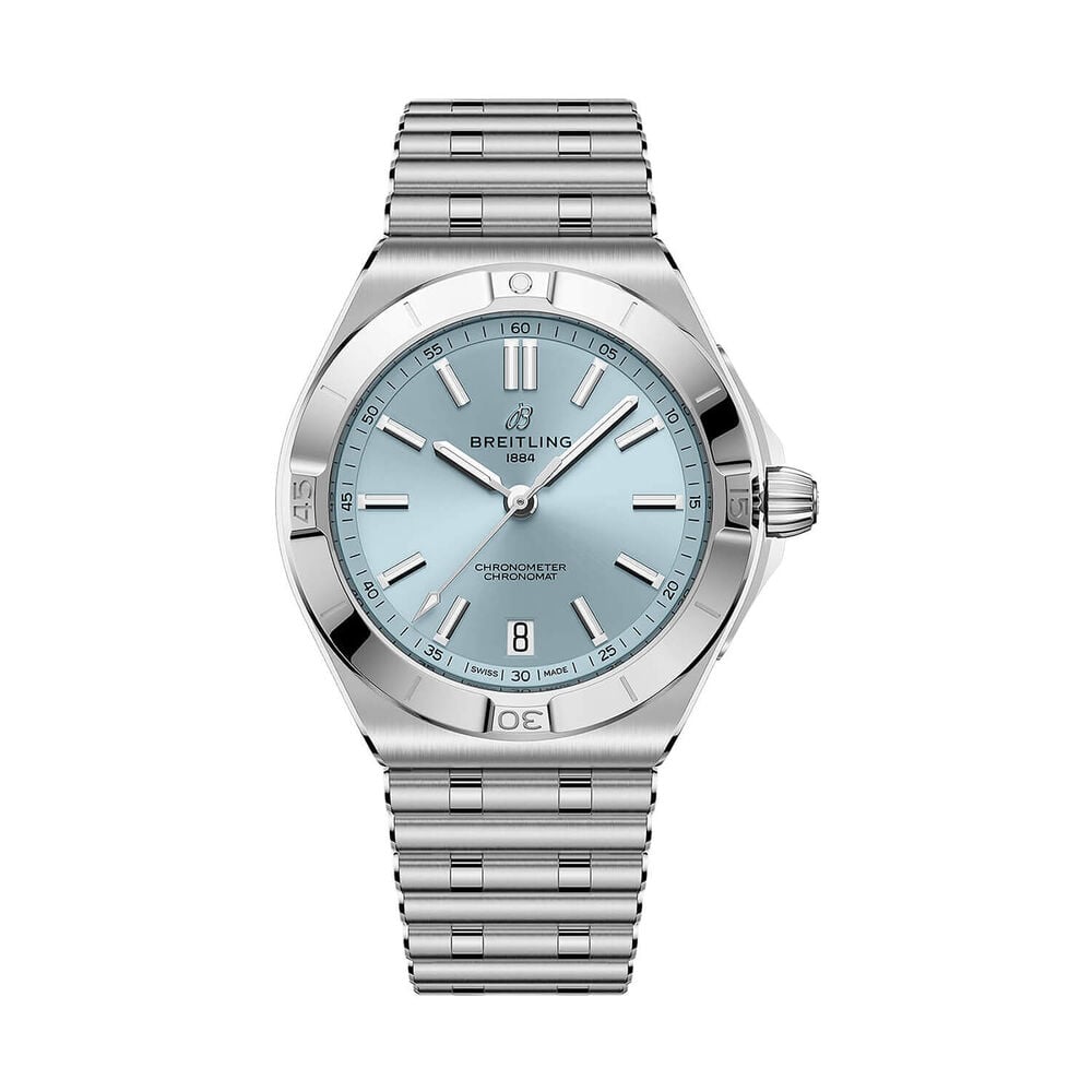Breitling Chronomat B31 Automatic 40mm Ice Blue Dial Steel Rouleaux Bracelet Watch