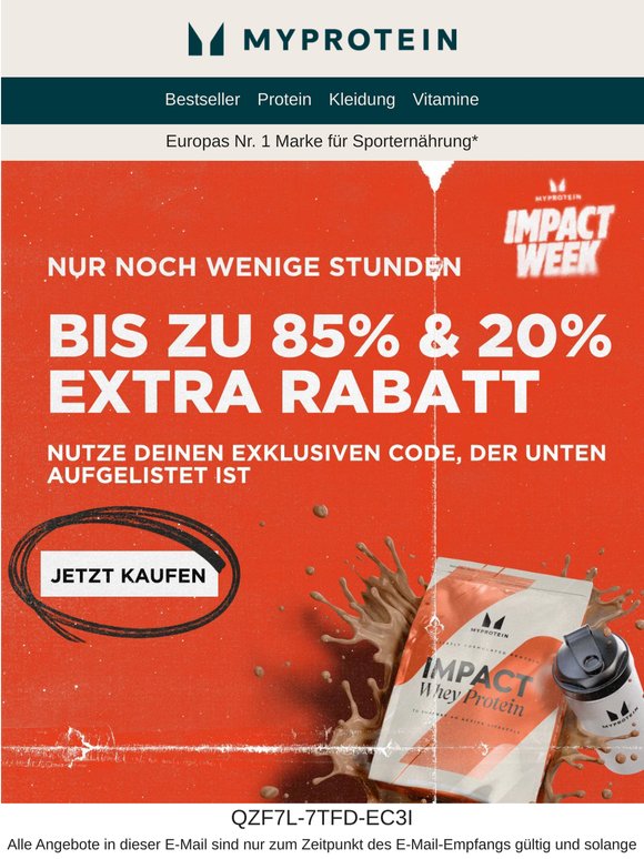 Nur noch wenige Stunden: 85% SALE 🎊