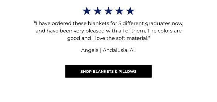 Shop Graduation Blankets & Pillows
