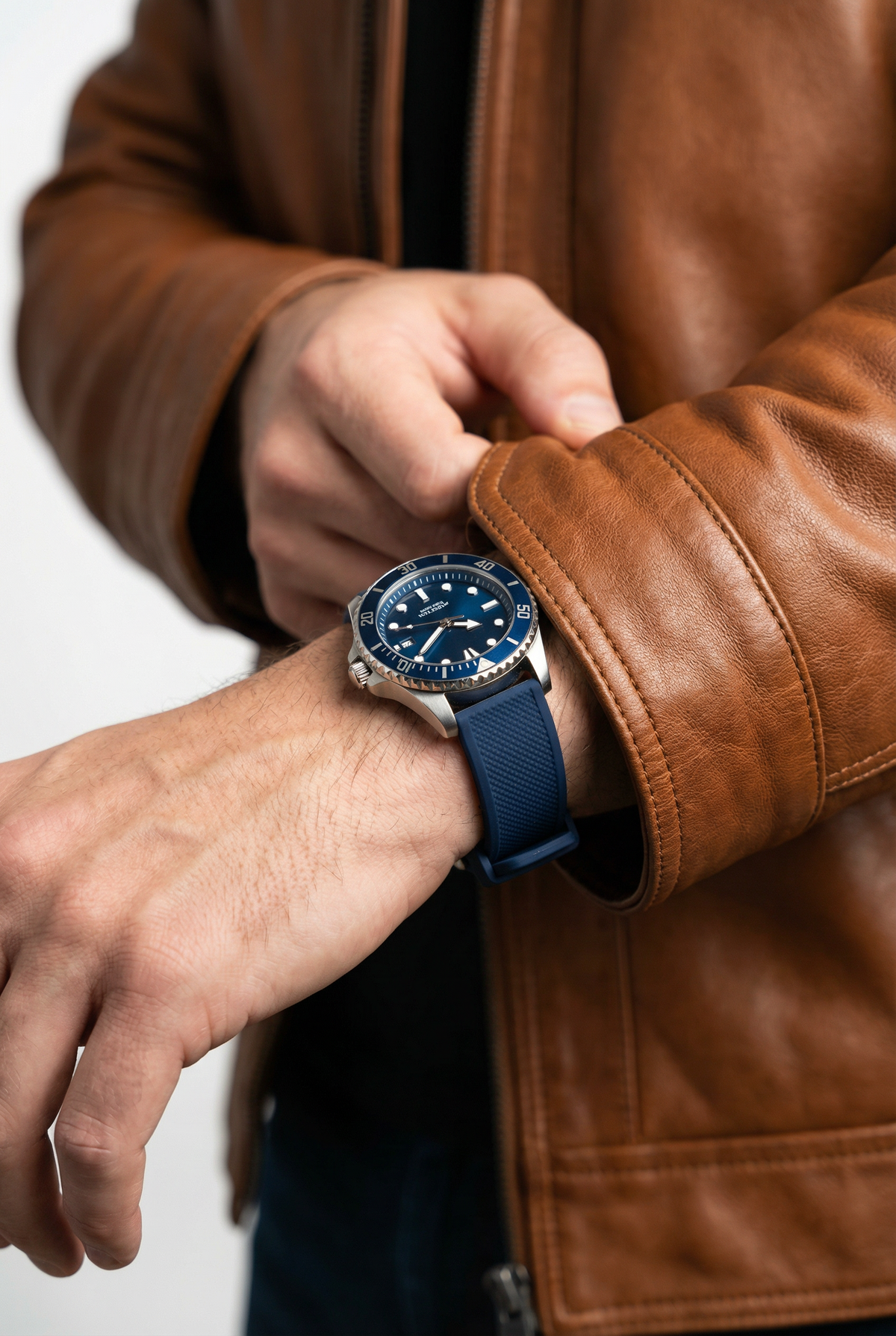 The Navy Blue Elite Silicone Watch Band