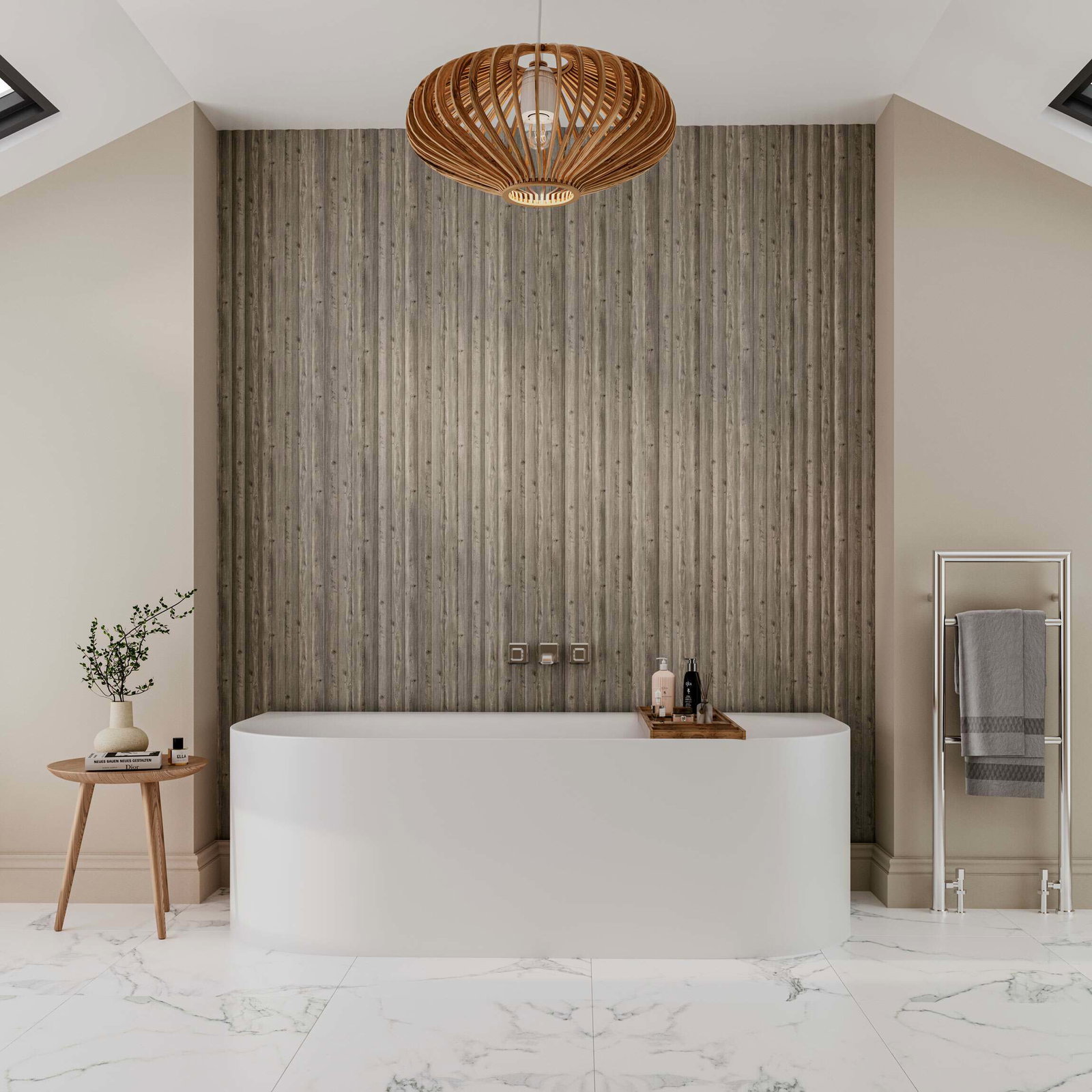 Image of Trepanel® Ash Fluted Aqua Panel