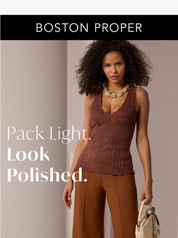 Pack Light. Look Polished.