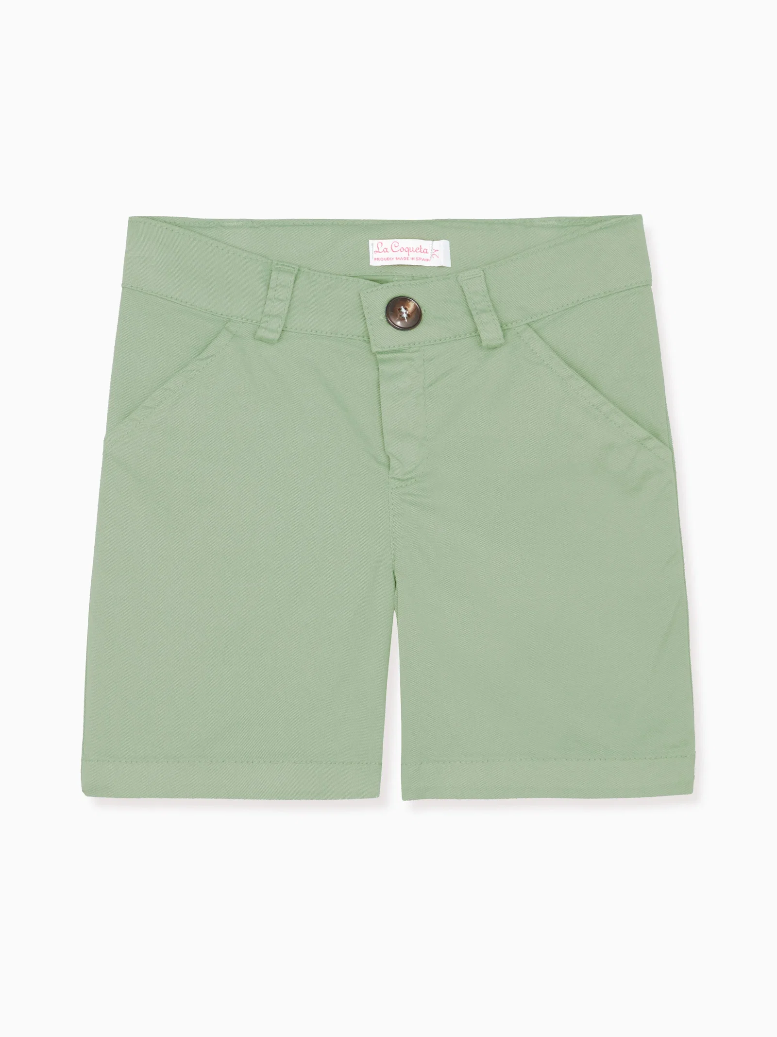 Image of Sage Green Bocusi Boy Chino Shorts