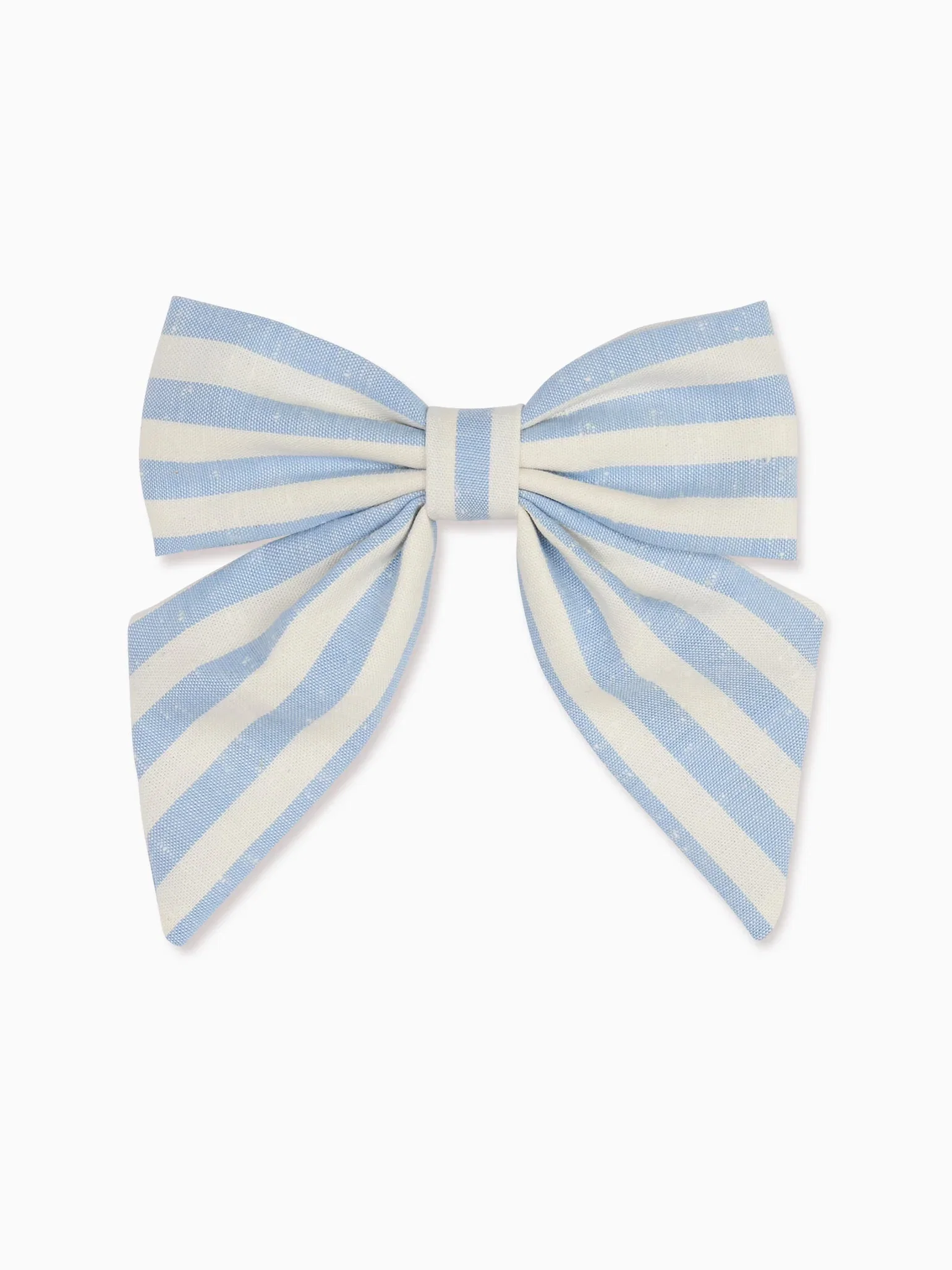 Image of Blue Stripe Girl Large Bow Clip