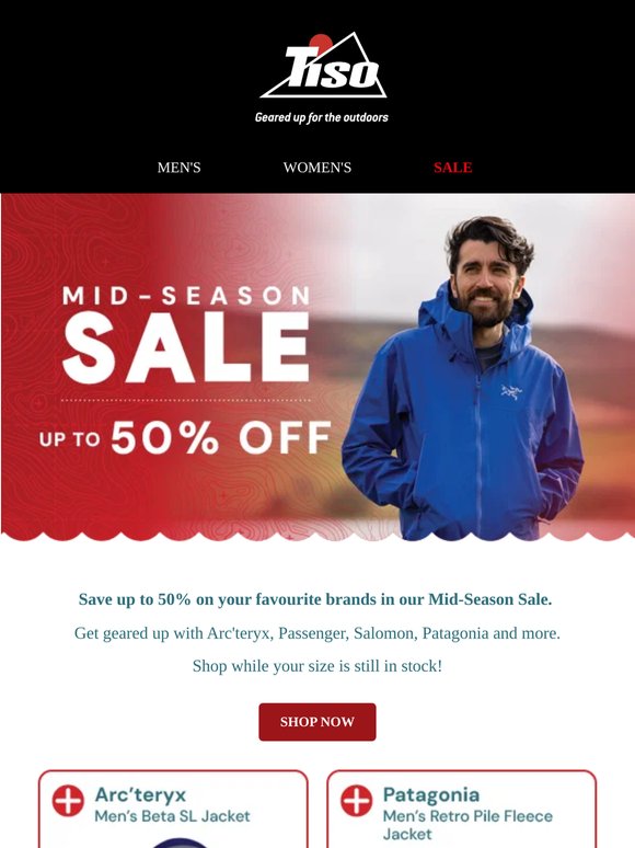 Mid-Season Sale: Save On Arc'teryx, Passenger, Salomon & More