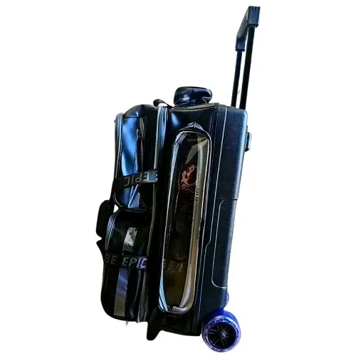 Image of Epic 3 Ball Triple Luminous Black Clear Pocket Bowling Bag