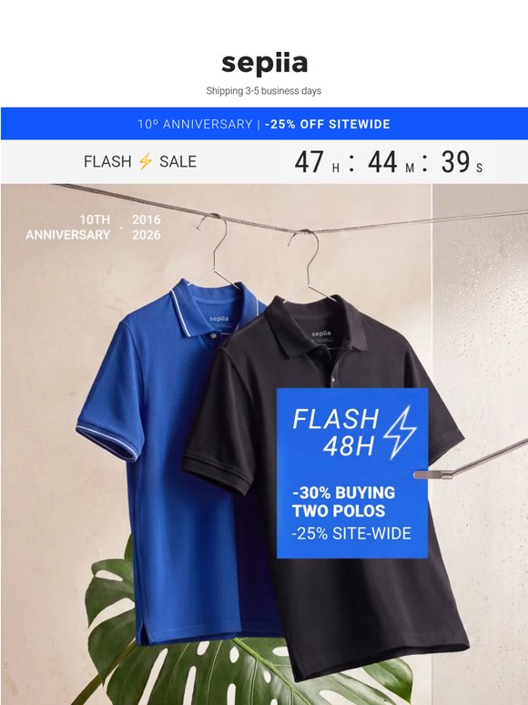 2 polos at 30% off for 48 hours