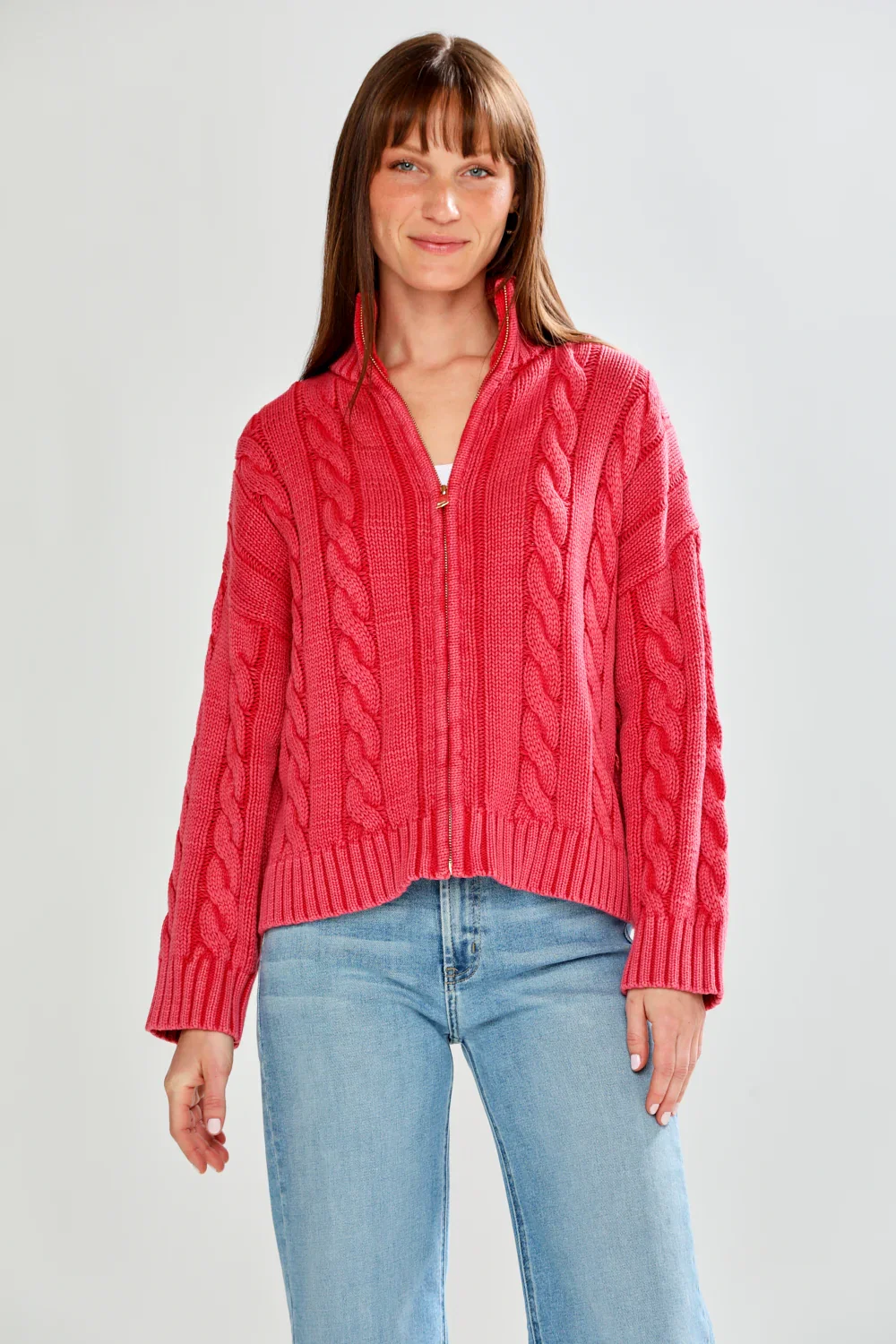 Image of The Stonewash Cotton Full Zip