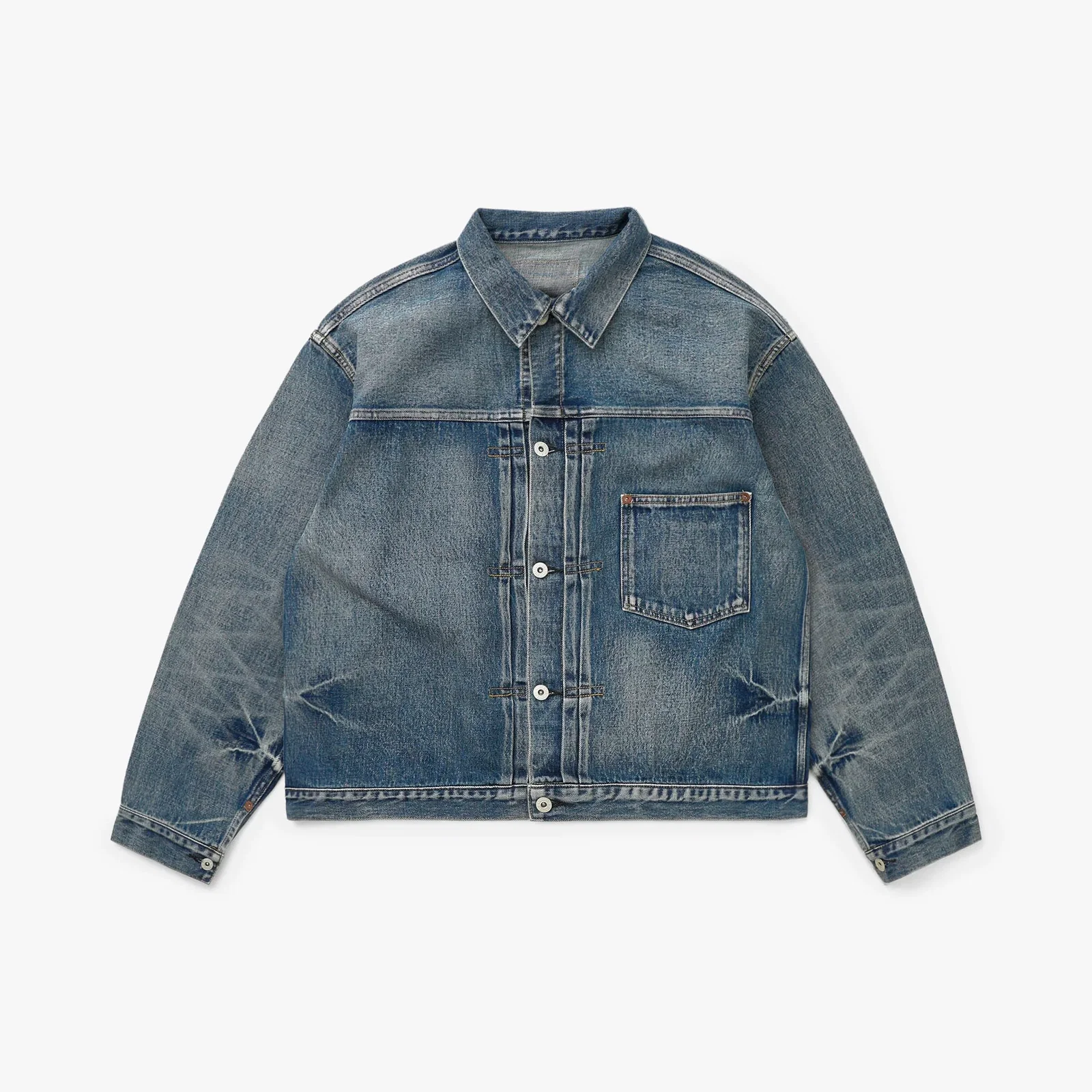 Image of KHAKIS Union Denim Jacket / Mid Blue