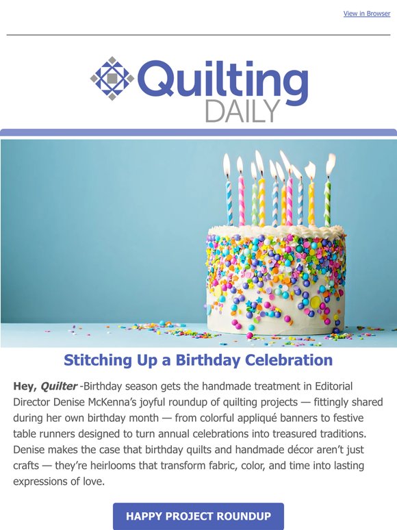 It’s Denise’s Birthday Month — Let’s Stitch Something Festive!