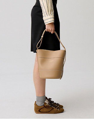 Sac seau Solveig cuir grainé